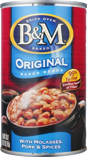 B& M_ Original_ Baked_ Beans_ Can PNG image