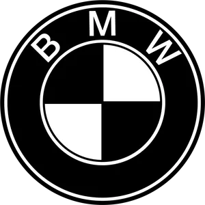 B M W Logo Blackand White PNG image