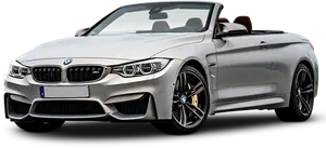 B M W M4 Convertible Silver PNG image