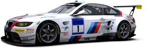 B M W Race Car Number1 PNG