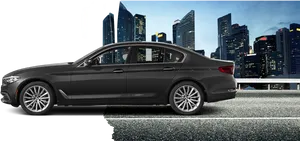 B M W Sedan Urban Backdrop PNG image