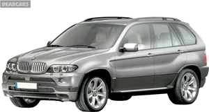 B M W X5 Silver S U V Side View PNG image