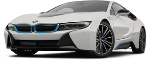 B M Wi8 Plugin Hybrid Sports Car PNG image