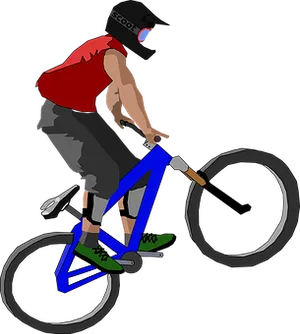 B M X Biker Vector Illustration PNG image