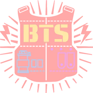 B T S Logo Stylized Bulletproof Vest PNG