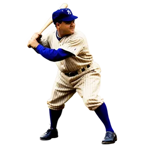 Babe Ruth Batting Stance Png 06242024 PNG image