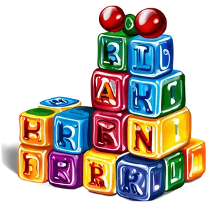 Baby Blocks Cake Topper PNG 06212024 PNG