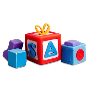 Baby Blocks Cake Topper PNG Rgk PNG