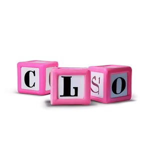 Baby Blocks In Pink PNG Gjo PNG