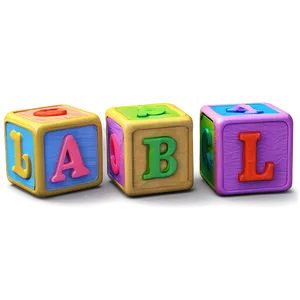 Baby Blocks With Letters PNG Xuf