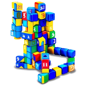 Baby Blocks With Numbers PNG 06212024