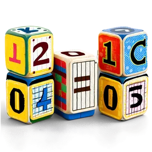 Baby Blocks With Numbers PNG 2