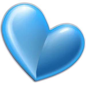 Baby Blue Heart Icon PNG 70