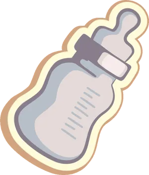 Baby Bottle Cartoon Sticker PNG image