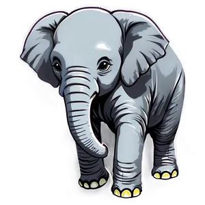 Baby Elephant Cartoon Png 06272024 PNG image