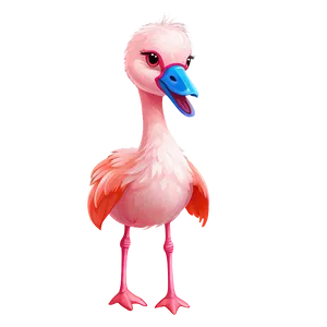 Baby Flamingo Cute PNG Sil85