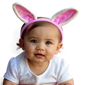 Baby Girl In Bunny Ears Png Biu PNG image