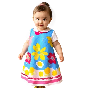 Baby Girl In Flower Dress Png Moy PNG image