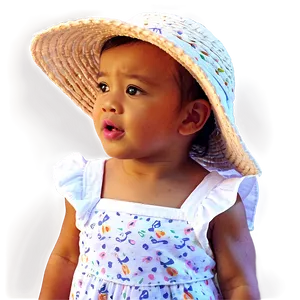 Baby Girl With Sun Hat Png 06122024 PNG image