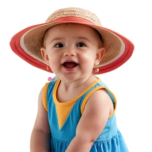 Baby Girl With Sun Hat Png 06122024 PNG image