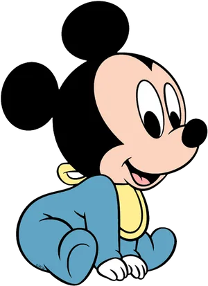 Baby Mickey Cartoon Character PNG image