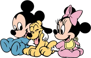 Baby Mickeyand Friends PNG image