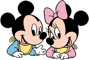 Baby Mickeyand Minnie Together PNG image