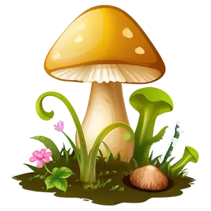 Baby Mushroom Cartoon PNG Sjl