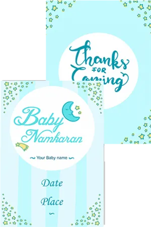 Baby Namkaran Invitation Card Design PNG image