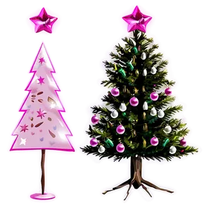 Baby Pink Christmas Tree Png 06122024 PNG image