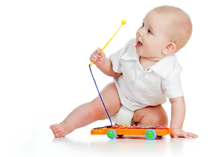 Baby Playing Xylophone PNG