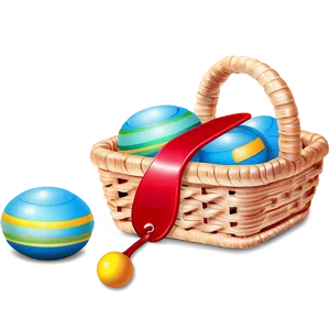 Baby Rattle In Basket PNG Pvp97