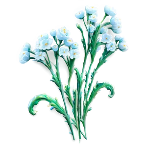 Baby's Breath On Lace PNG Shw57