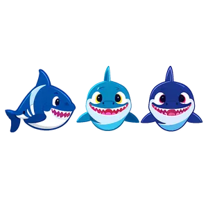 Baby Shark Family Love Png Bdq PNG image