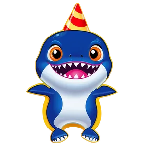 Baby Shark In Party Hat Png 05042024 PNG image