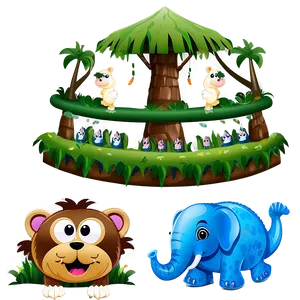 Baby Shower Animal Theme Decor PNG Kgp53 PNG