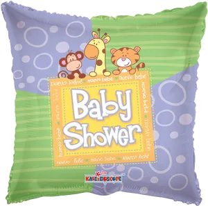 Baby Shower Balloonwith Animals PNG