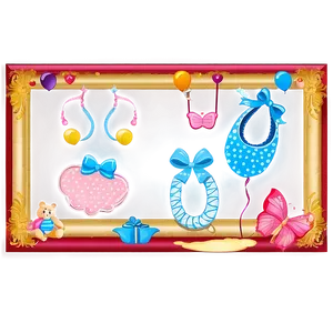 Baby Shower Cute Frame PNG Atr54 PNG