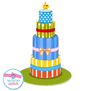 Baby Shower Diaper Cake Design PNG 86