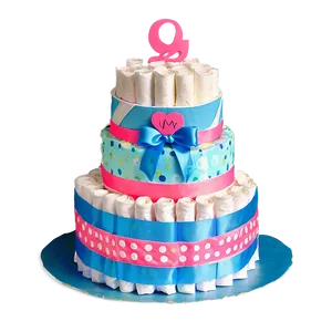 Baby Shower Diaper Cake Design Png Lcu54 PNG image