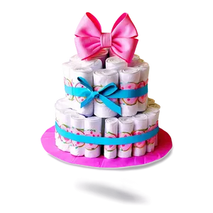 Baby Shower Diaper Cake Design Png Ycj PNG image