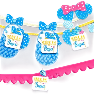Baby Shower Girl Decorations PNG Bxj