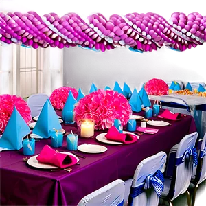 Baby Shower Table Setup PNG Cyt