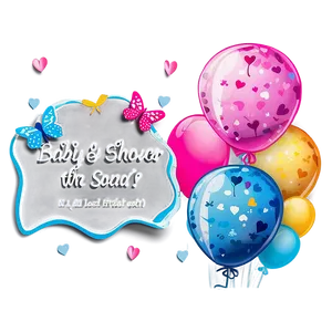 Baby Shower Wishes Card PNG Gox