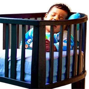 Baby Sleeping In Crib PNG Hvg69