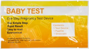 Baby Test Pregnancy Kit Packaging PNG image