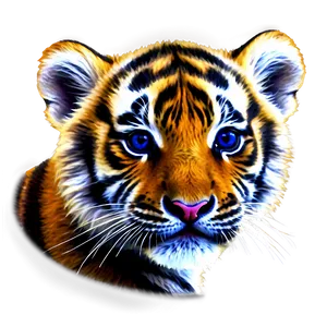 Baby Tiger Cub Face PNG Wjr88 PNG