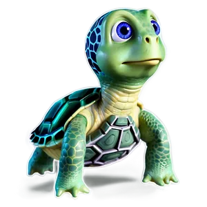 Baby Turtle First Steps Png Vhs PNG image