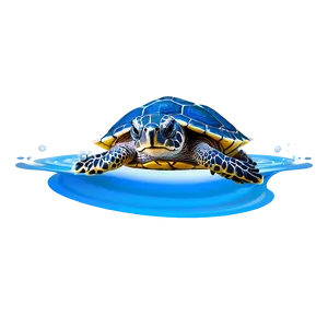 Baby Turtle In Water PNG Vqu
