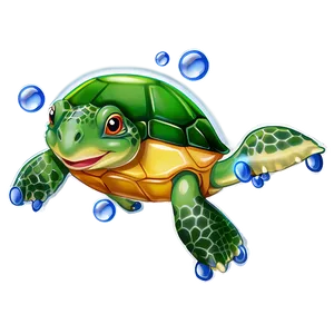 Baby Turtle With Bubble Png Gvl97 PNG image